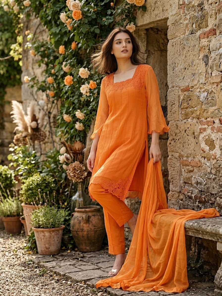Orange cutwork