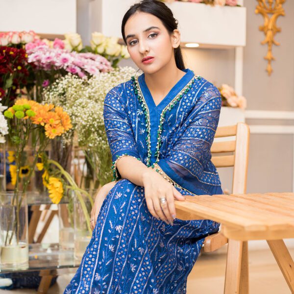 Sapphire Blue Kaftan