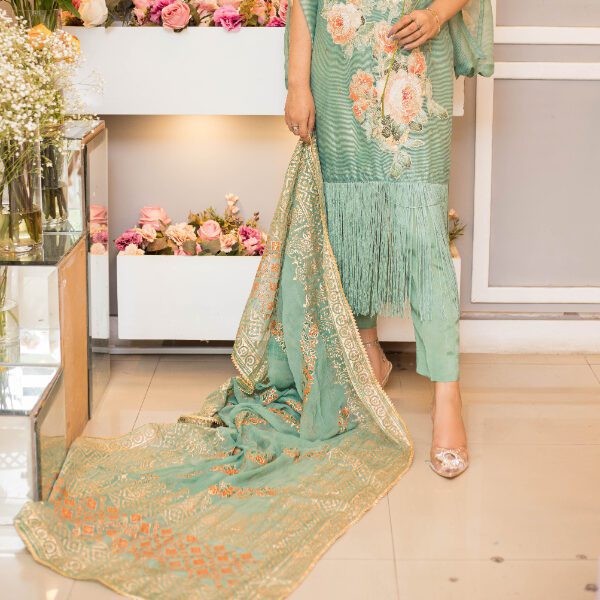 Green Fauna Dupatta