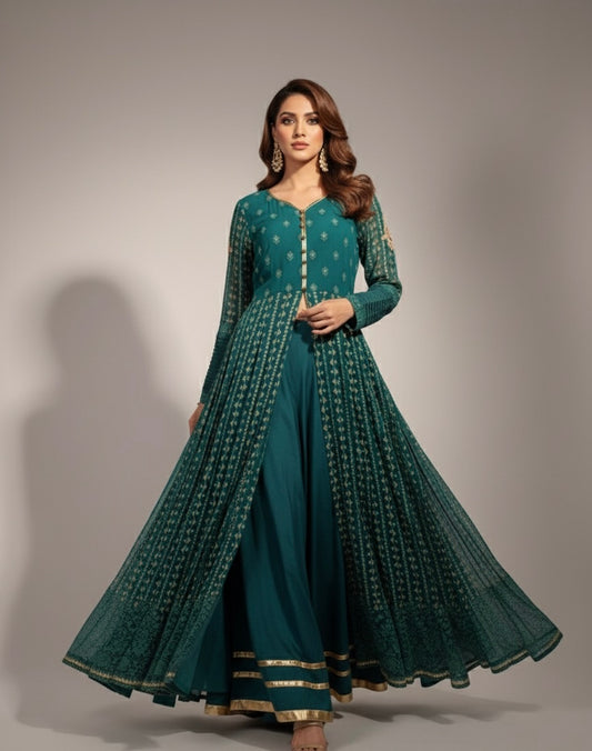 Green Traditional Kalidaar
