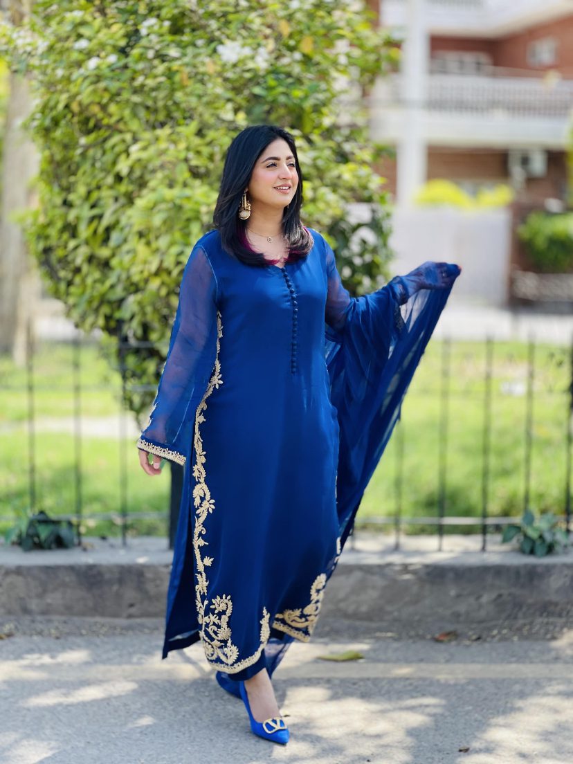 Neela Doriya Chiffon