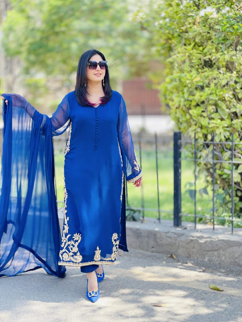 Neela Doriya Chiffon