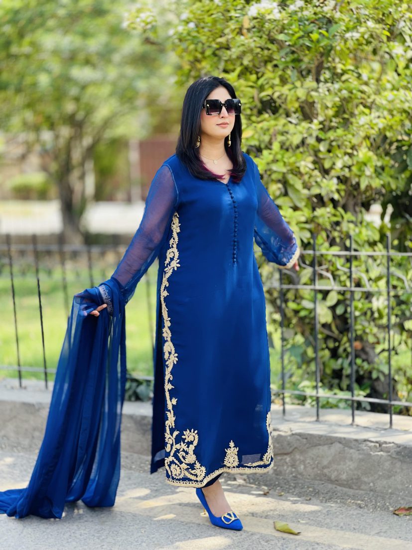 Neela Doriya Chiffon
