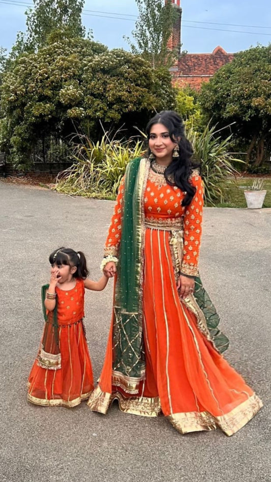 Orange Dusk Lehenga