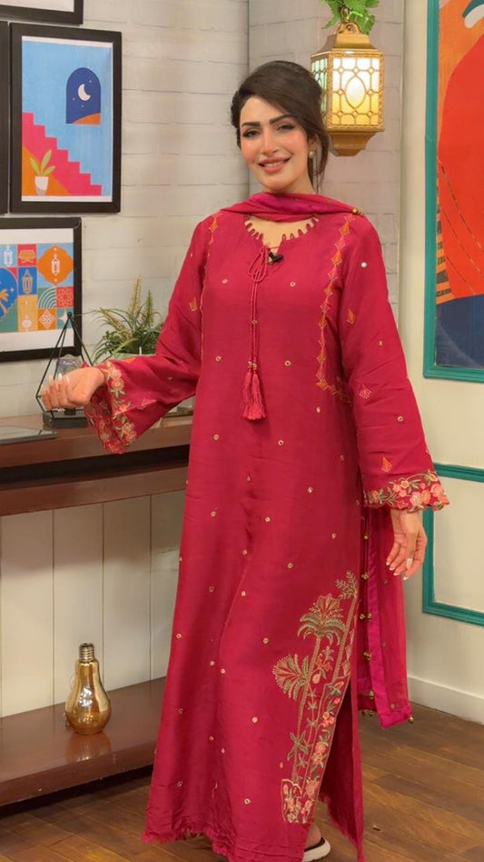 Magenta Kaftan Shirt