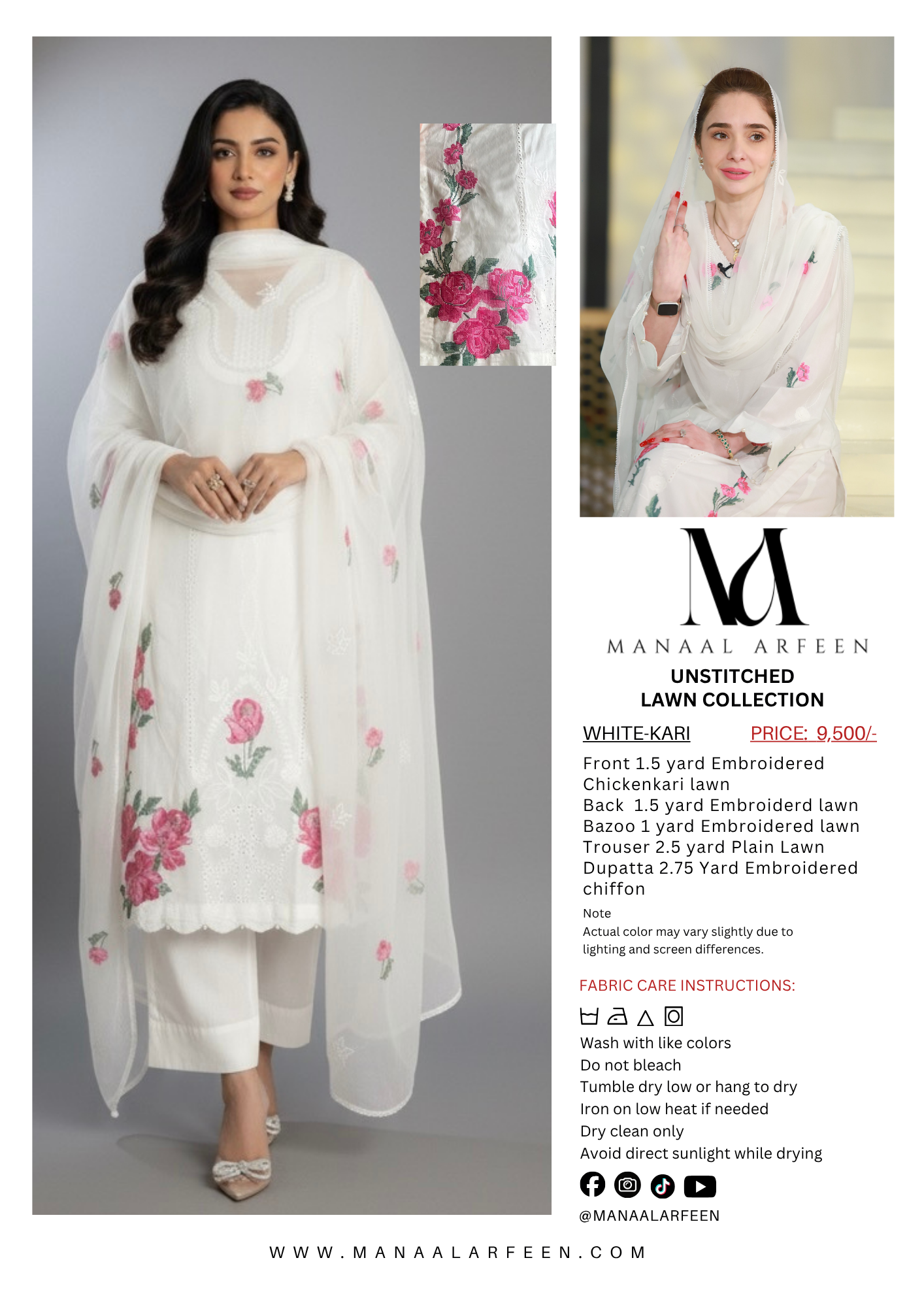 White Kari (Unstitched)