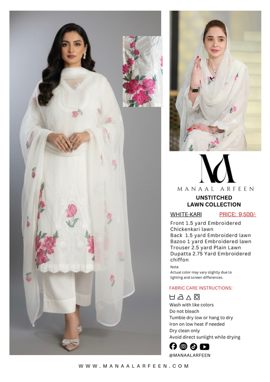 White Kari (Unstitched)