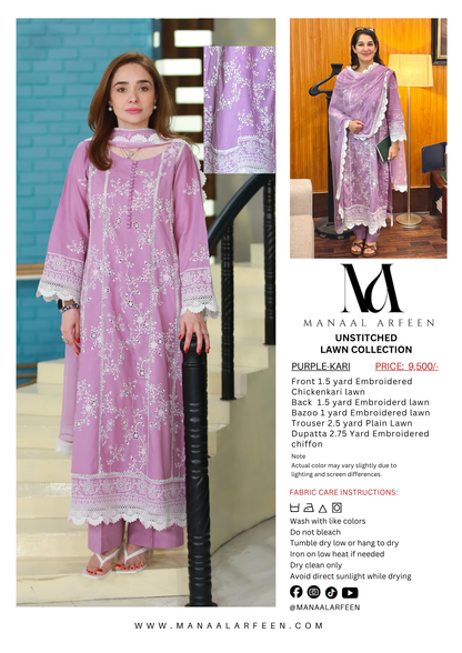 Purple Kari (Unstitched)