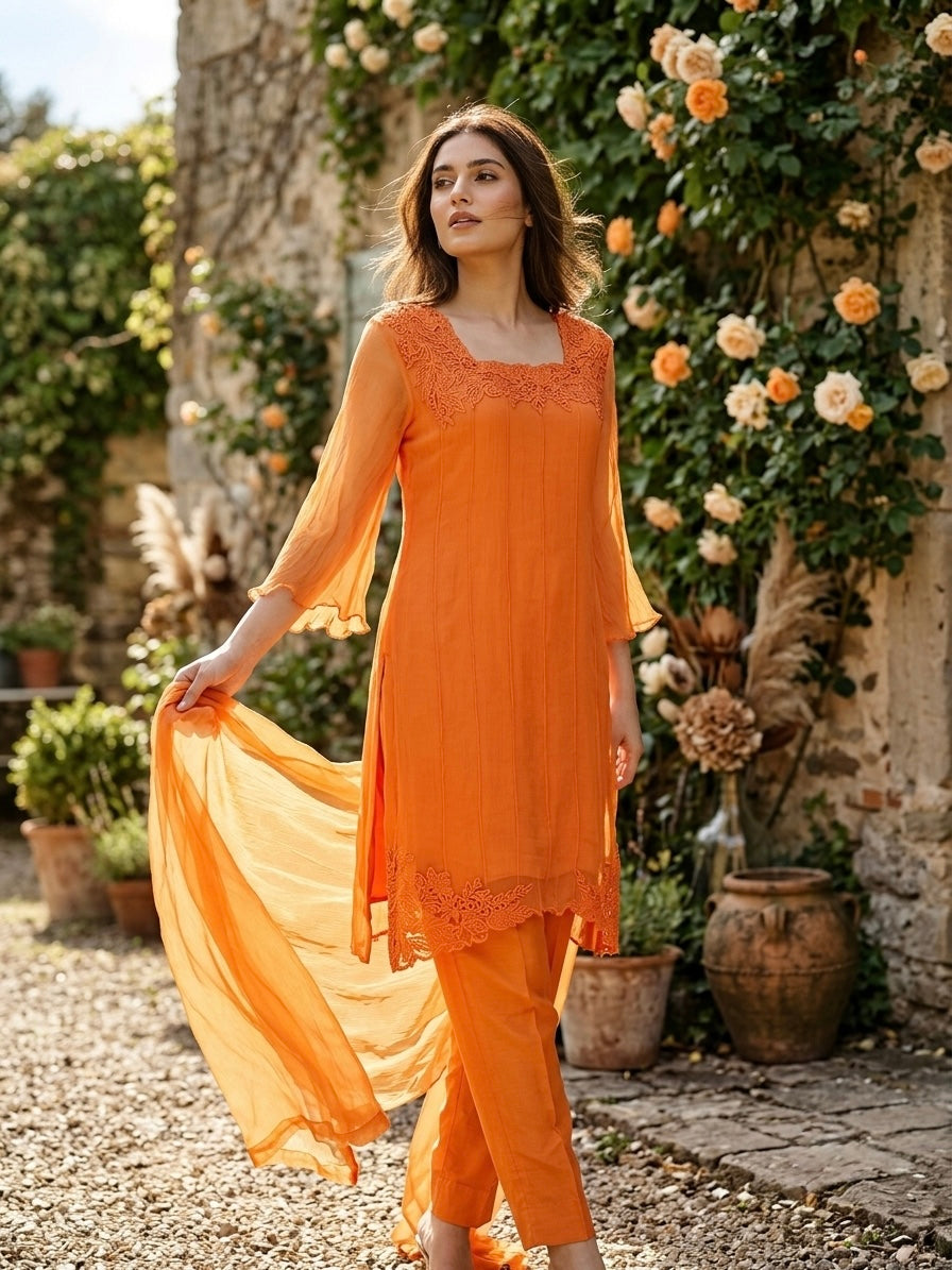Orange cutwork