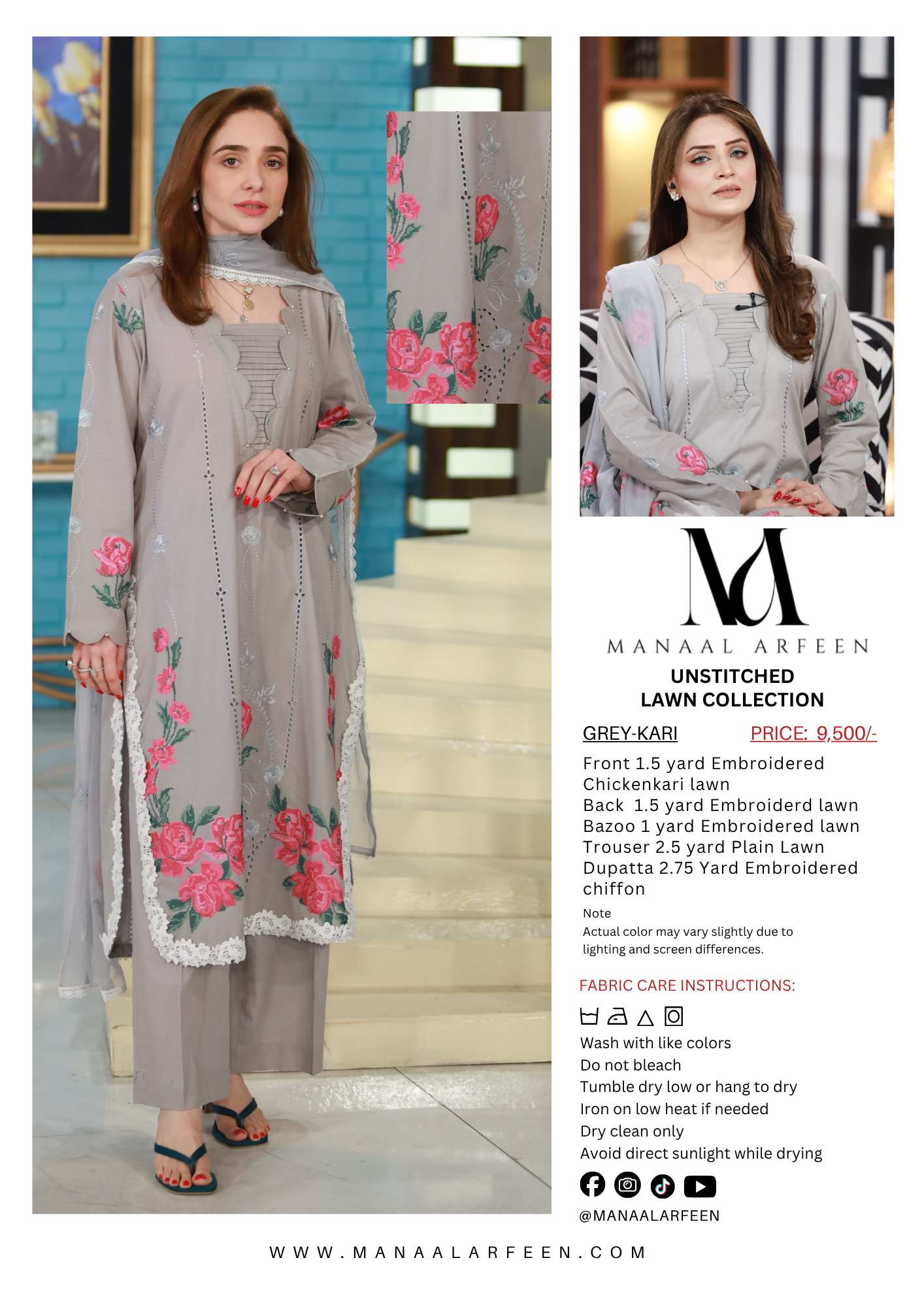 Grey Kari (Unstitched)