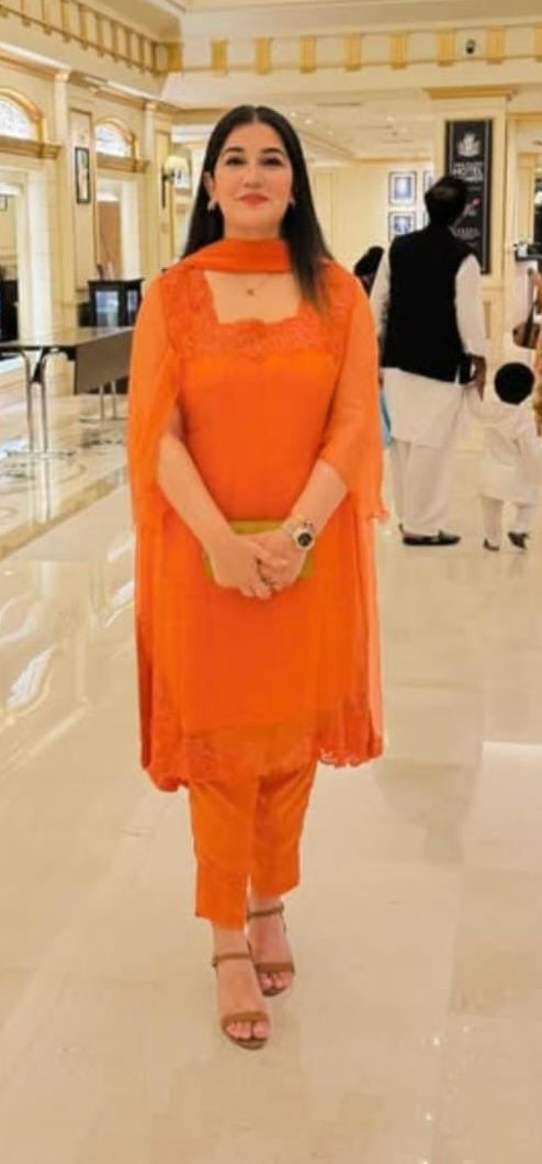 Orange cutwork