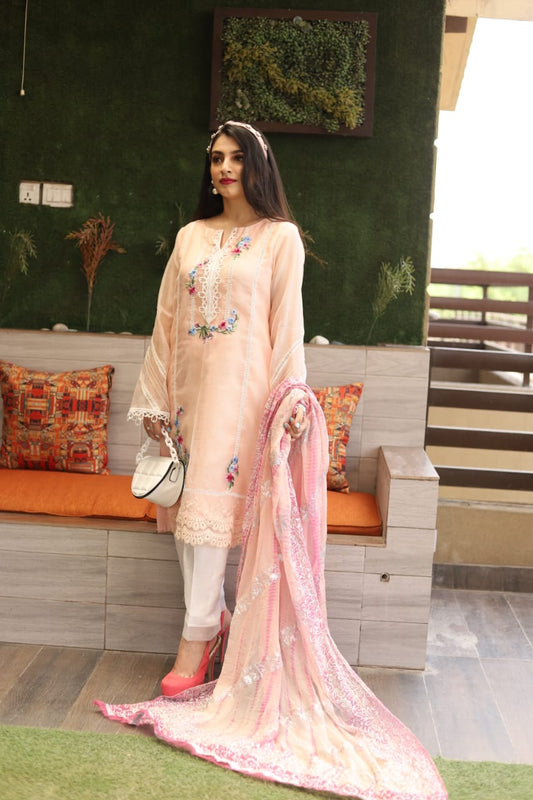 Mid-Summer's Dream (Peach) Dupatta