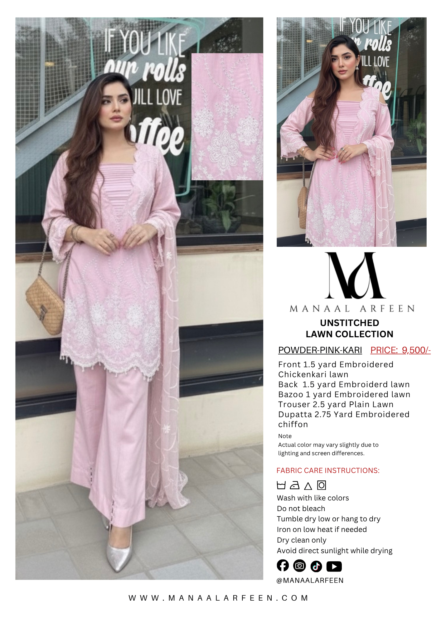 Powder Pink Kari (Unstitched)