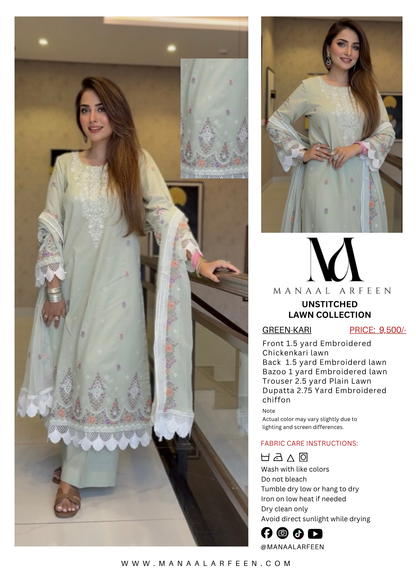 Green Kari (Unstitched)