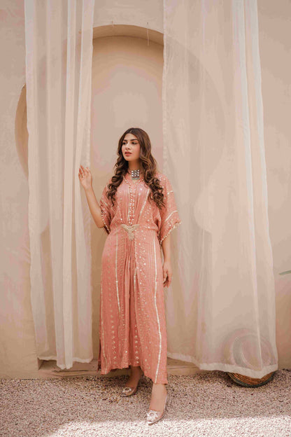 Peach Pink Kaftan