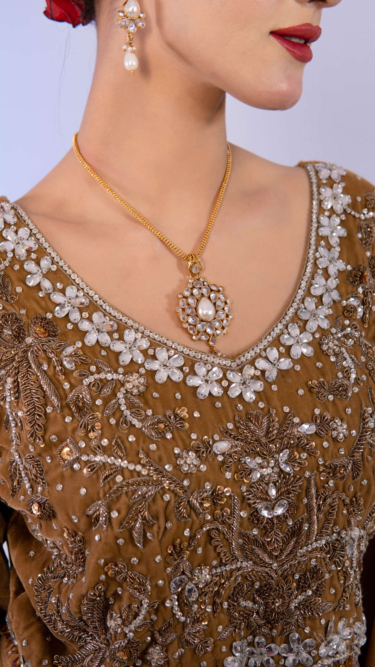 Velvet Lehnga Set