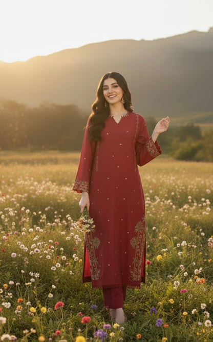 Magenta Kaftan Shirt