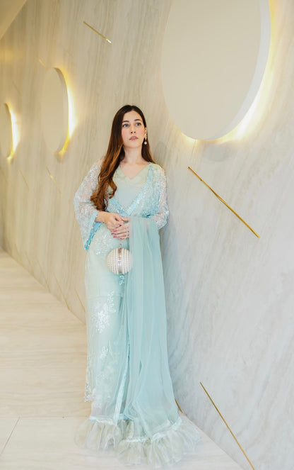 Net Kaftan Shirt ice