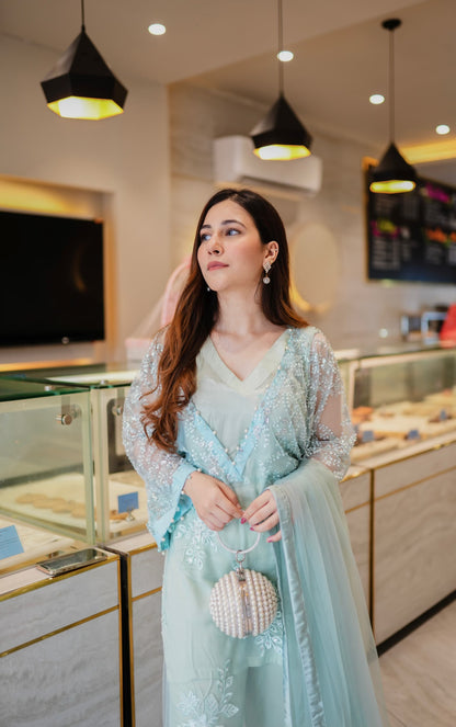 Net Kaftan Shirt ice