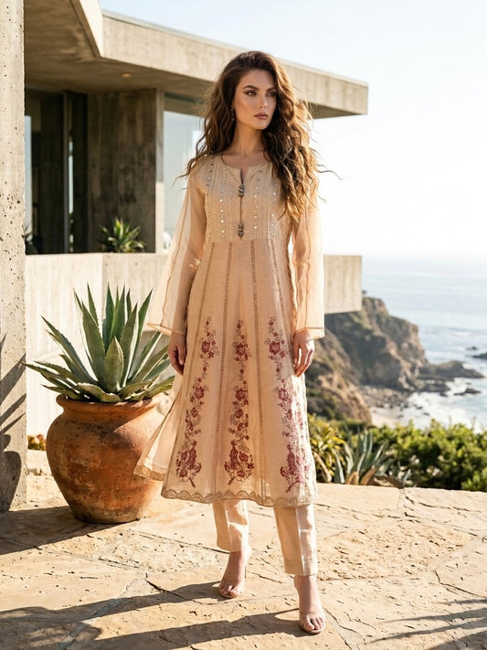 Elegant block printed