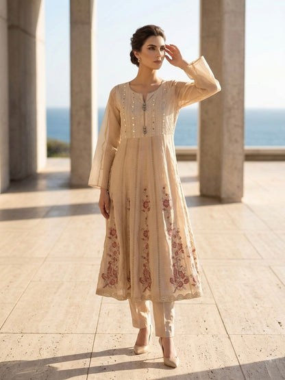 Elegant block printed