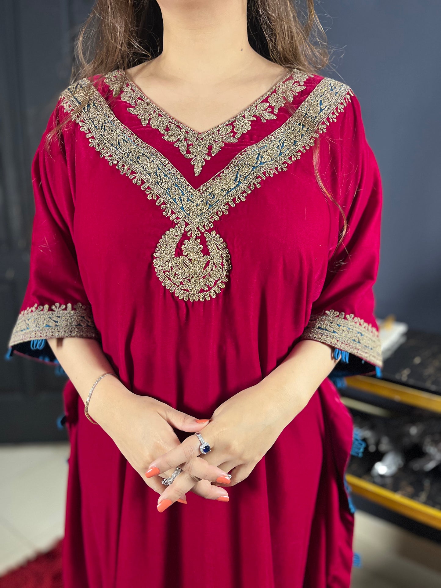 Dori Work Kaftan Red