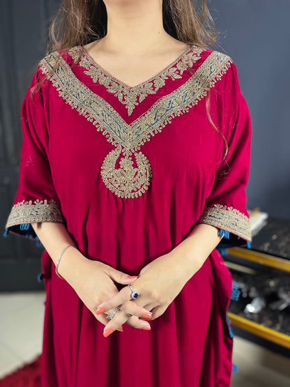Dori Work Kaftan Red