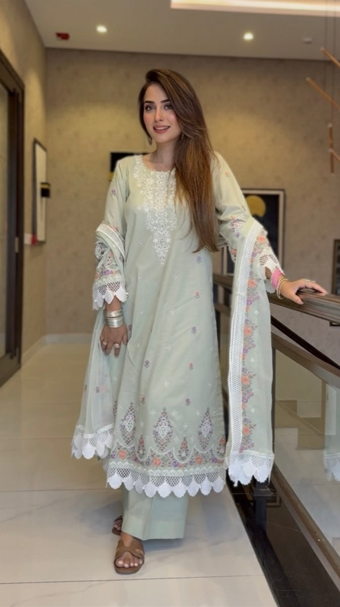 Green Kari (Unstitched)