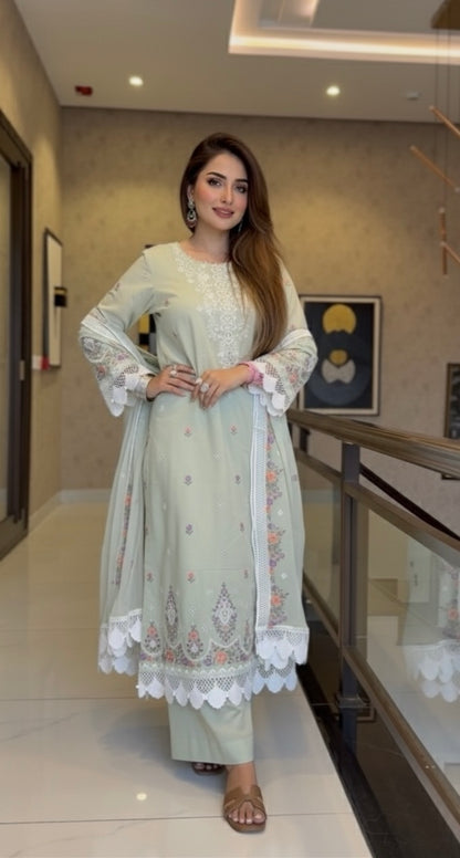 Green Kari (Unstitched)