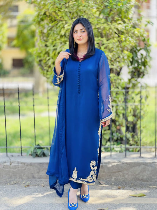 Neela Doriya Chiffon