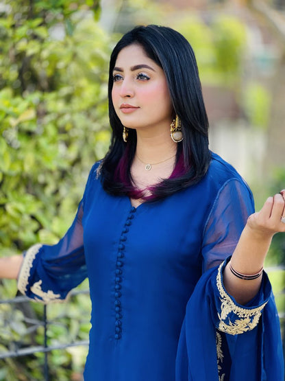 Neela Doriya Chiffon