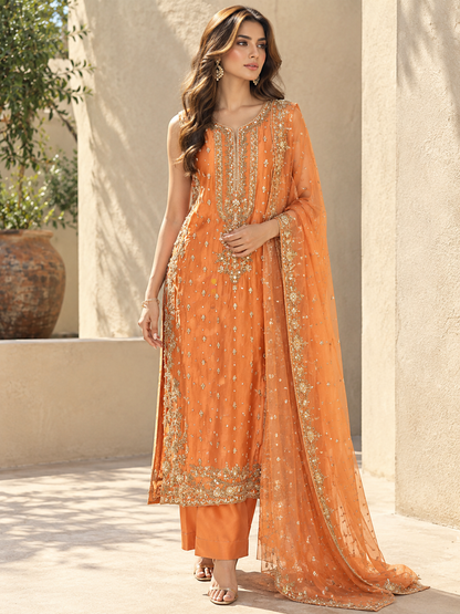 Orange dabka ensemble