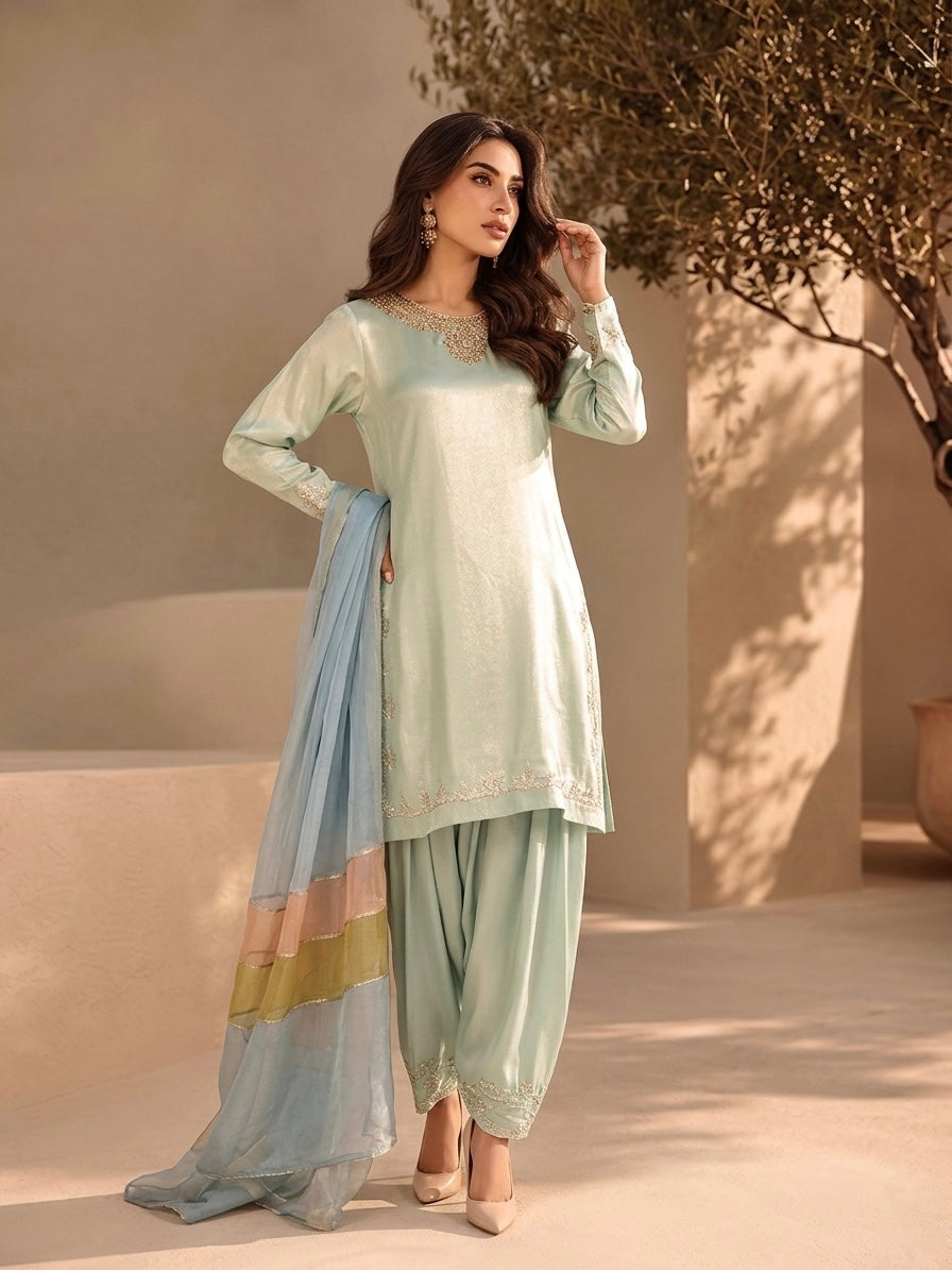 Mint Green Silk Luxe