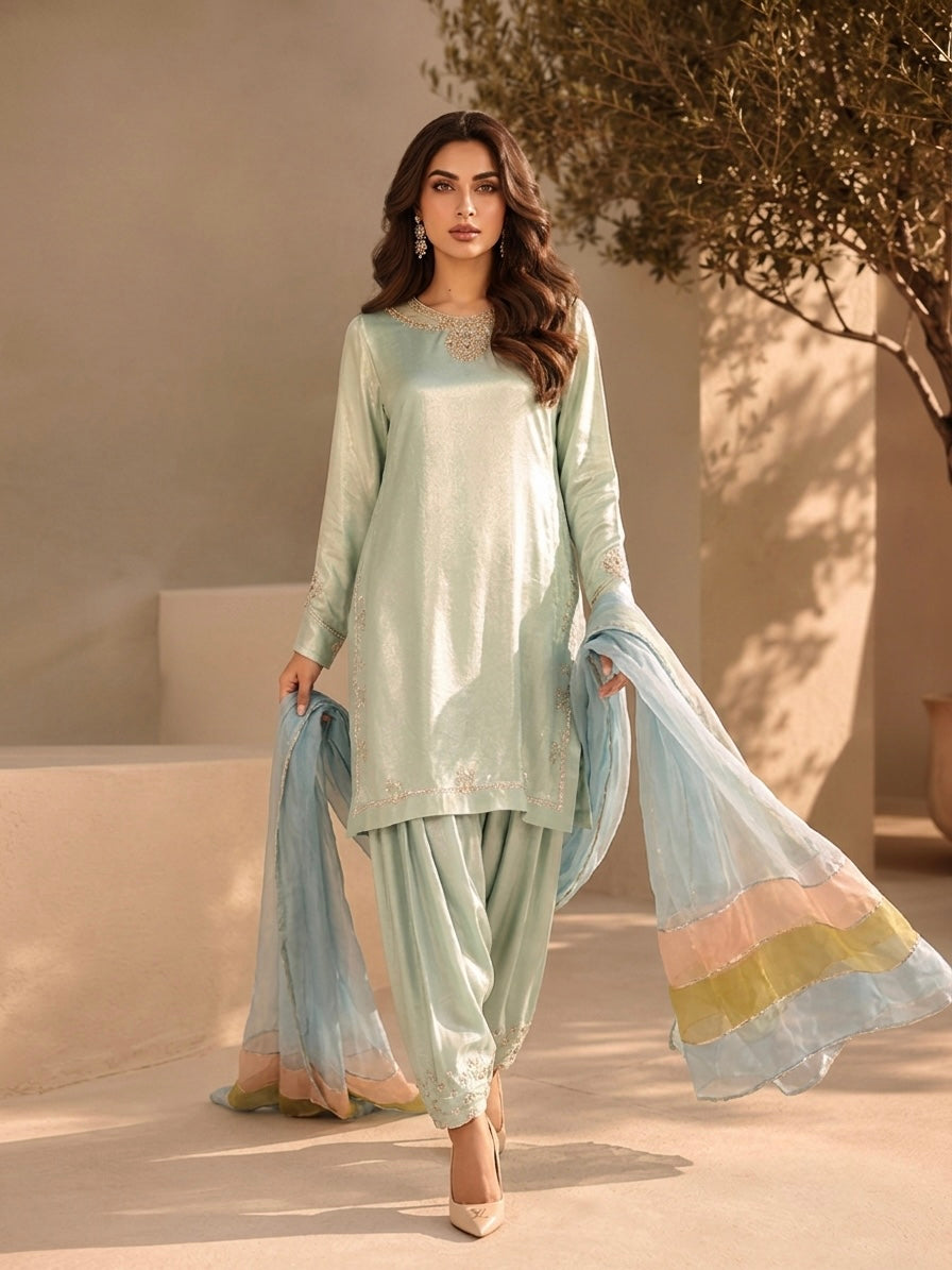 Mint Green Silk Luxe