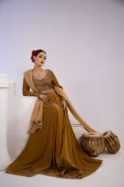 Velvet Lehnga Set