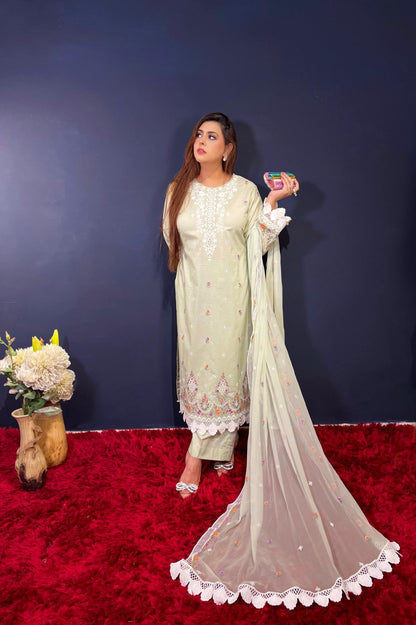 Green Kari (Unstitched)