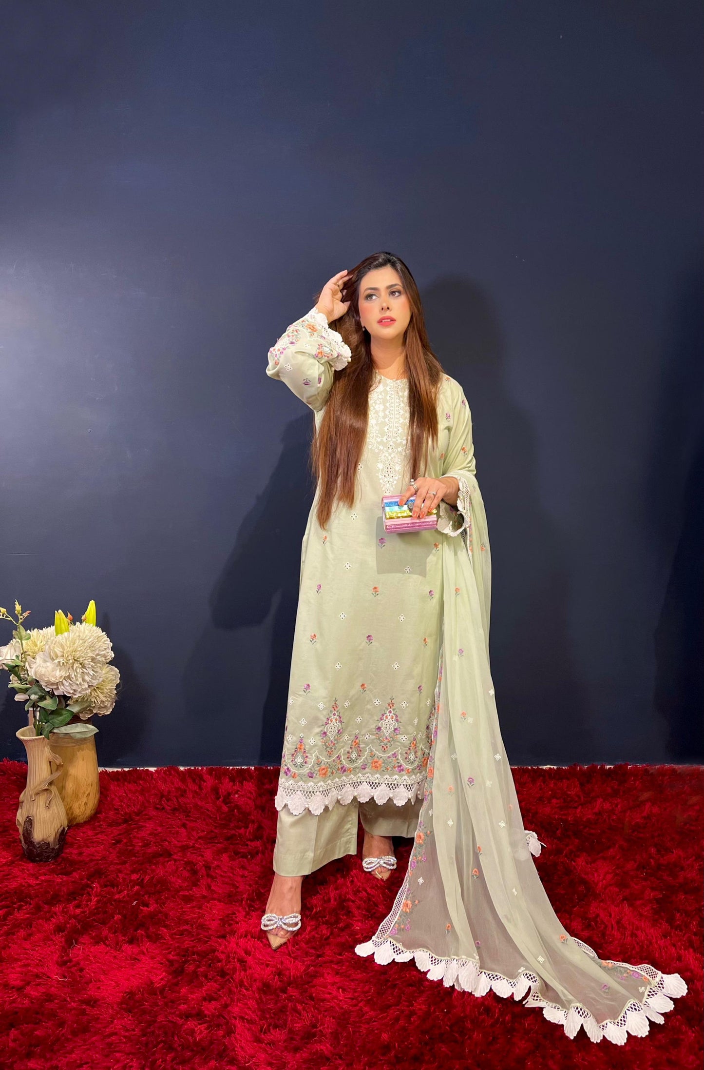 Green Kari (Unstitched)