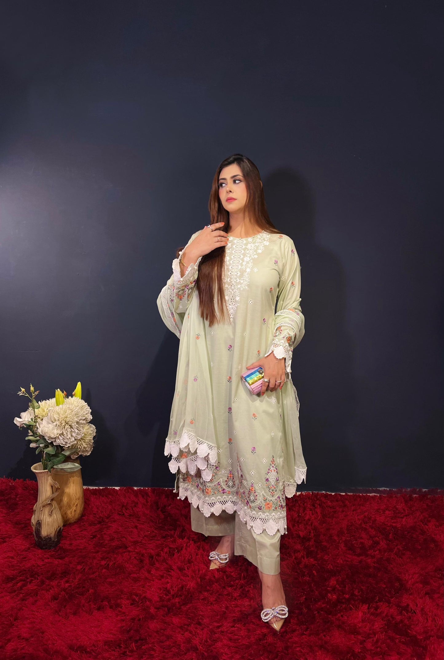 Green Kari (Unstitched)
