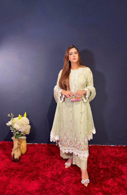 Green Kari (Unstitched)