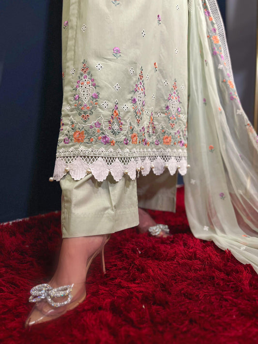 Green Kari (Unstitched)