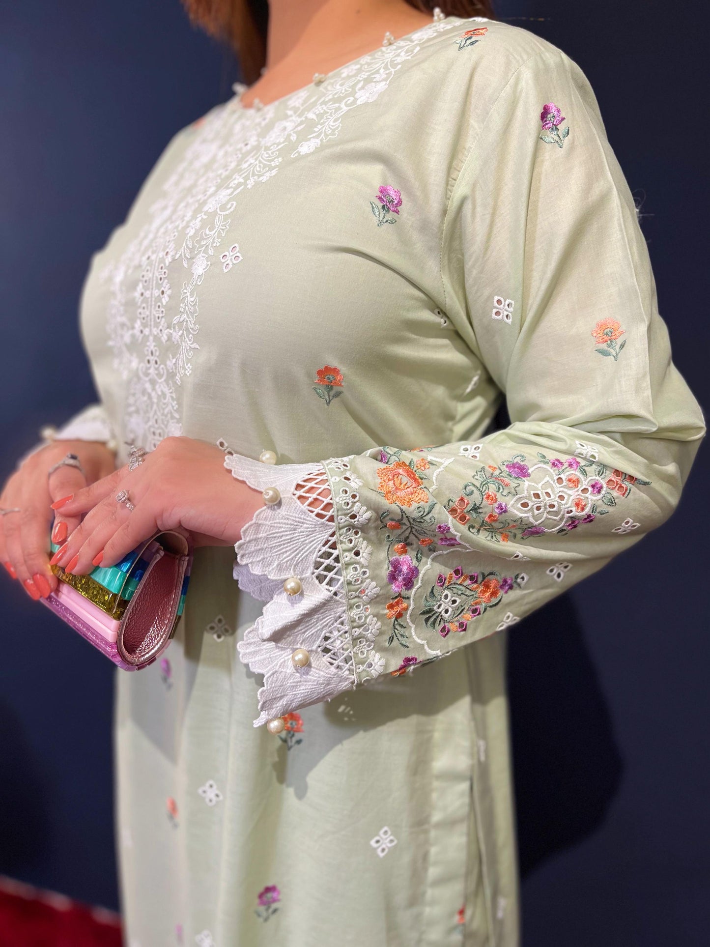 Green Kari (Unstitched)