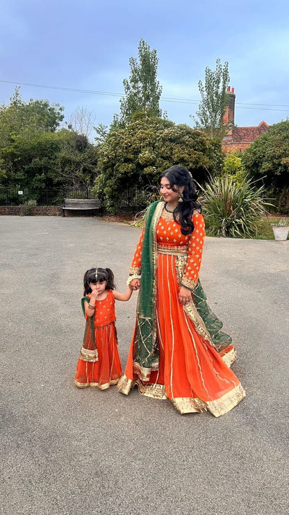 Orange Dusk Lehenga