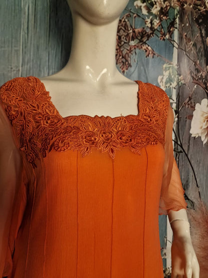 Orange cutwork