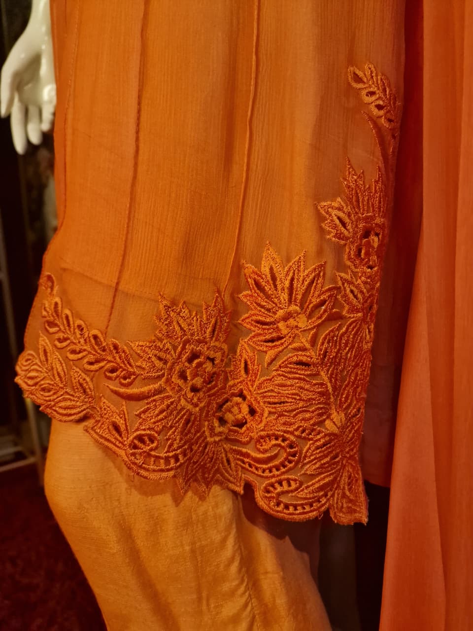 Orange cutwork
