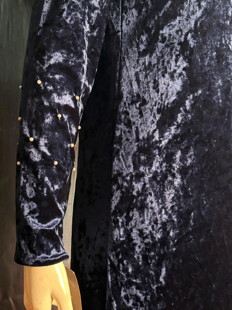 Navy velvet coord set