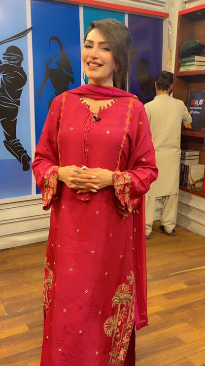 Magenta Kaftan Shirt